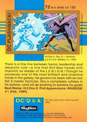 SkyBox DC Cosmic Teams Base Card 72 Vril Dox (L.E.G.I.O.N.)