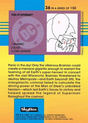 SkyBox DC Cosmic Teams Base Card 36 Foes of Superman