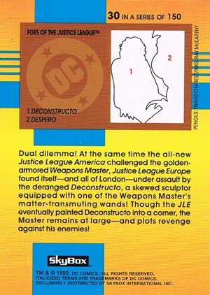 SkyBox DC Cosmic Teams Base Card 30 Foes of the Justice League