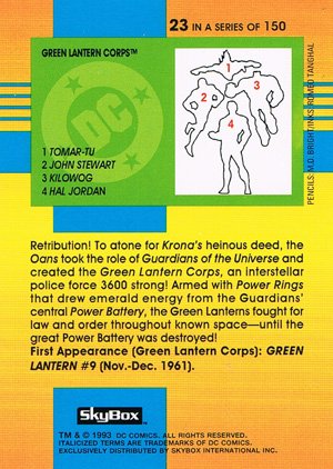 SkyBox DC Cosmic Teams Base Card 23 Green Lantern Corps