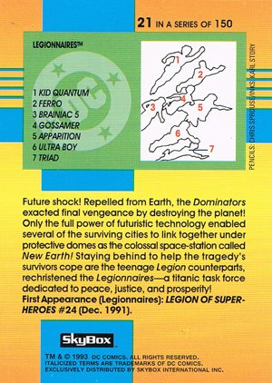 SkyBox DC Cosmic Teams Base Card 21 Legionnaires