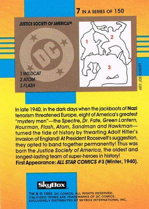SkyBox DC Cosmic Teams Base Card 7 Justice Society of America