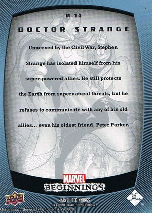 Upper Deck Marvel Beginnings Micromotion Card M-14 Doctor Strange
