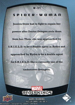 Upper Deck Marvel Beginnings Micromotion Card M-51 Spider-Woman
