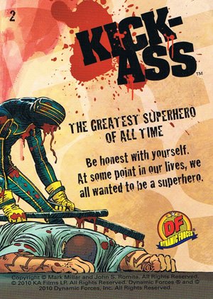 Dynamic Forces Kick-Ass Base Card 2 The Greatest Superhero of All Time