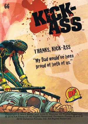 Dynamic Forces Kick-Ass Base Card 66 Thanks, Kick-Ass