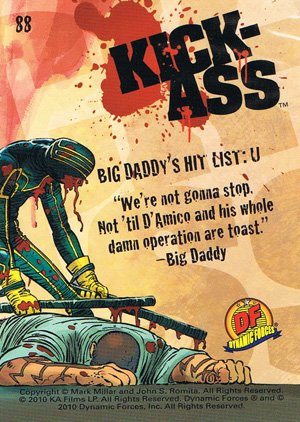 Dynamic Forces Kick-Ass Base Card 88 Big Daddy's Hit List: U