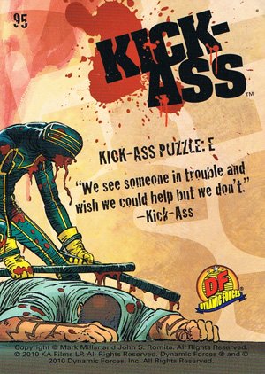Dynamic Forces Kick-Ass Base Card 95 Kick-Ass Puzzle: E