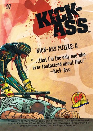 Dynamic Forces Kick-Ass Base Card 97 Kick-Ass Puzzle: G