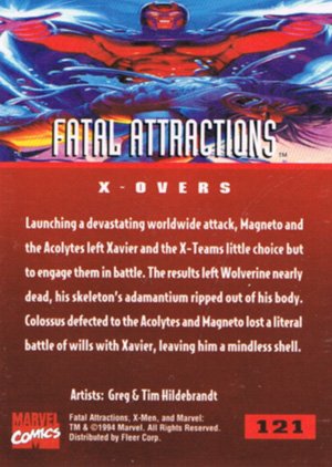 Fleer X-Men '95 Fleer Ultra Base Card 121 Fatal Attractions