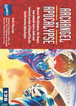 Fleer X-Men '95 Fleer Ultra Base Card 126 Archangel vs Apocalypse