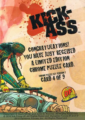 Dynamic Forces Kick-Ass Kick-Ass Chrome Puzzle Card 4 of 9 (center left)
